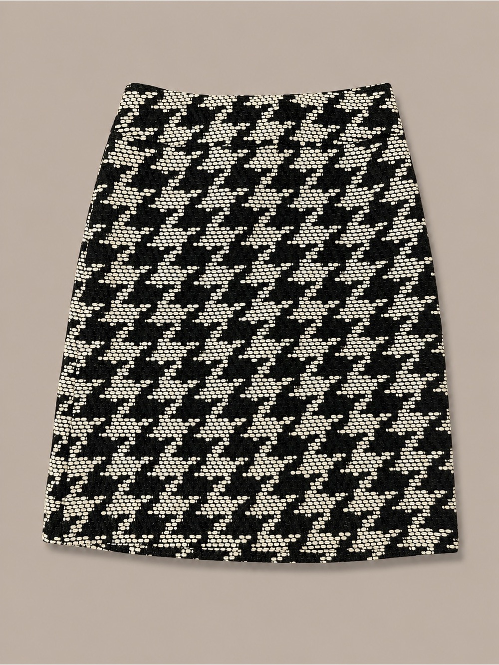 Classic Black & White Houndstooth Pencil Skirt Talbots Size 4